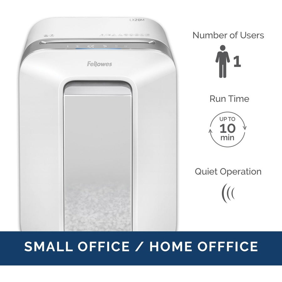 Fellowes Powershred® LX200 Micro-Cut Shredder (White)