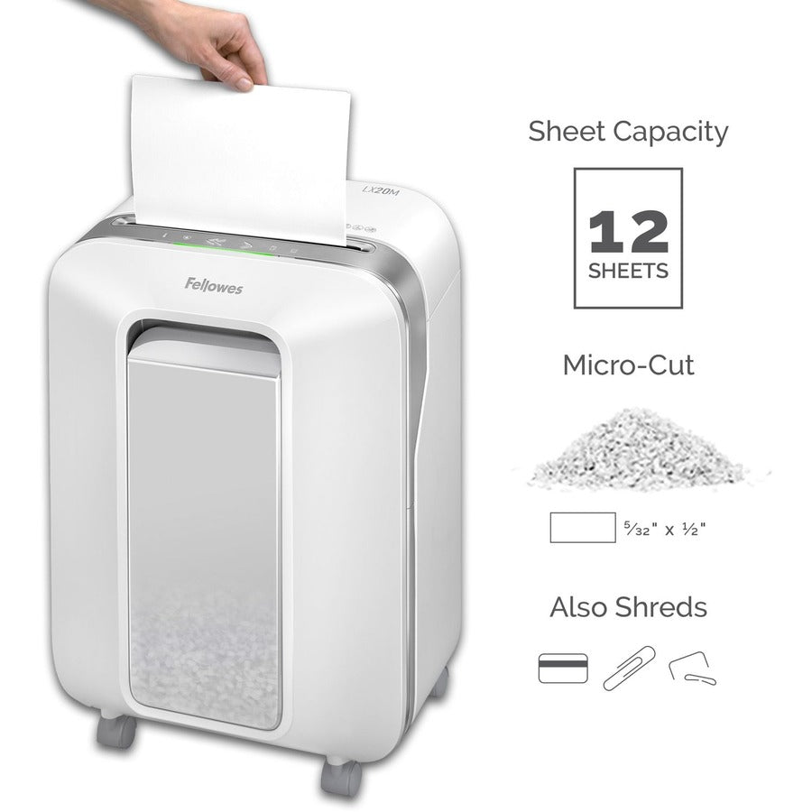 Fellowes Powershred® LX200 Micro-Cut Shredder (White)