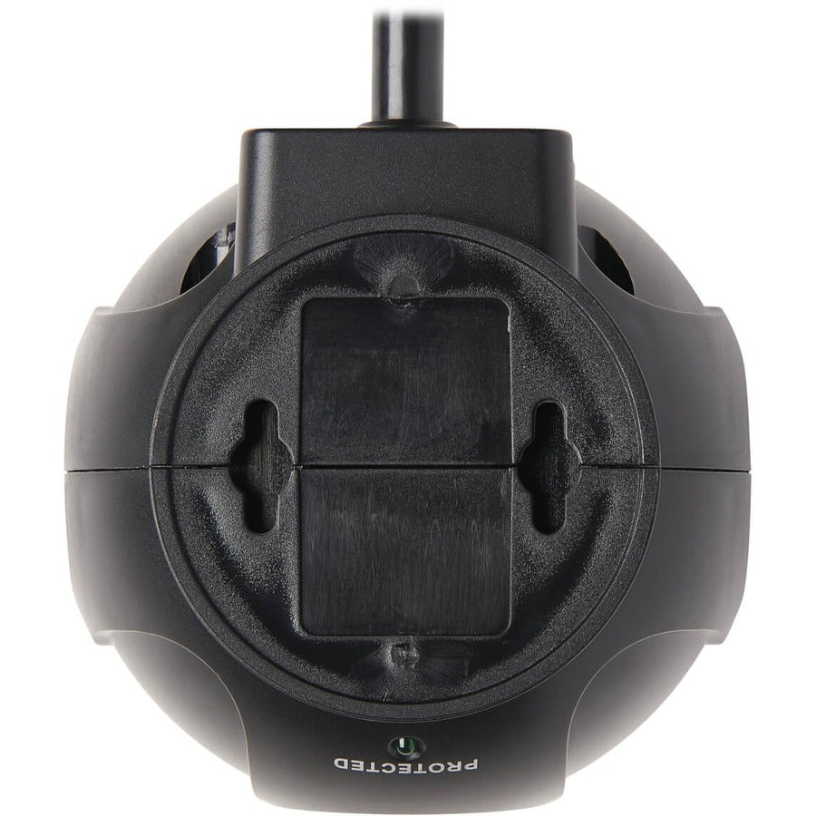 Tripp Lite Surge Protector with 3-Outlets & 4 USB Ports Spherical Black 6ft Cord