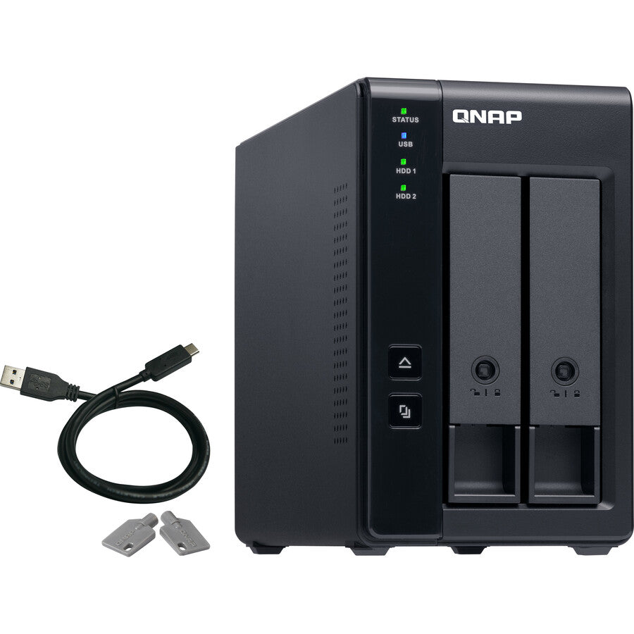 QNAP 2 Bay USB Type-C Direct Attached Storage with Hardware RAID