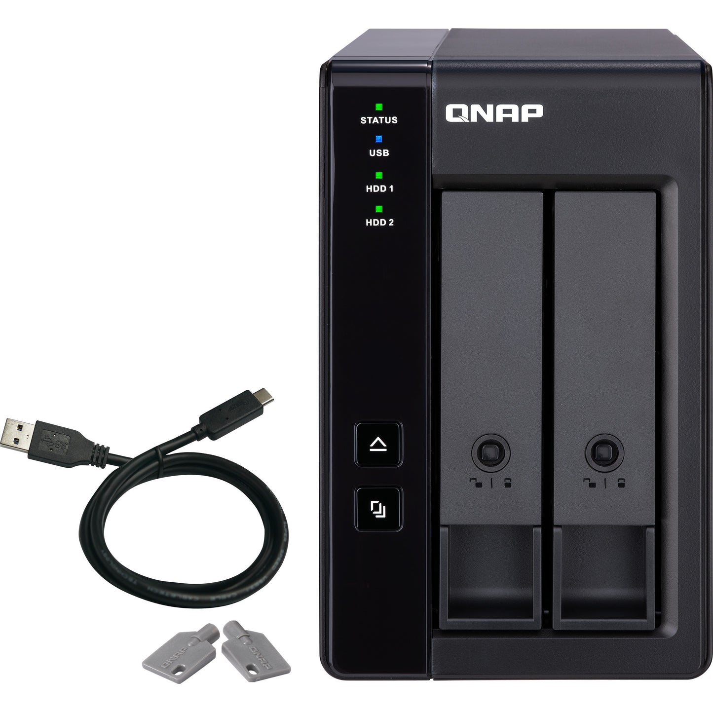 QNAP 2 Bay USB Type-C Direct Attached Storage with Hardware RAID