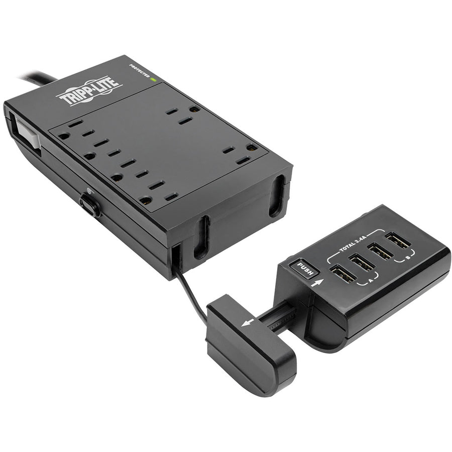 Tripp Lite Surge Protector Power Strip 6-Outlet w/4 USB Charging/Sync Ports