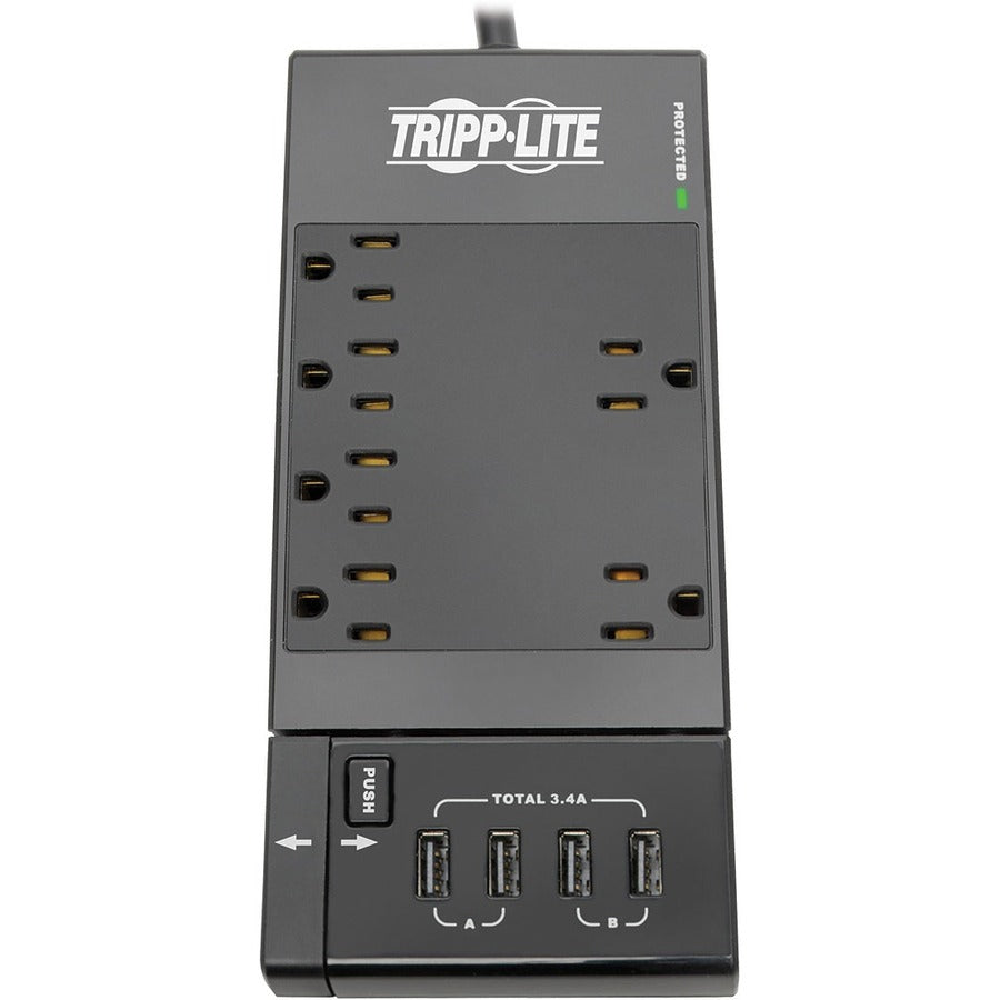 Tripp Lite Surge Protector Power Strip 6-Outlet w/4 USB Charging/Sync Ports