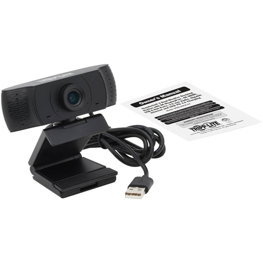 Tripp Lite USB Webcam with Microphone Web Camera for Laptops and Desktop PCs 1080p