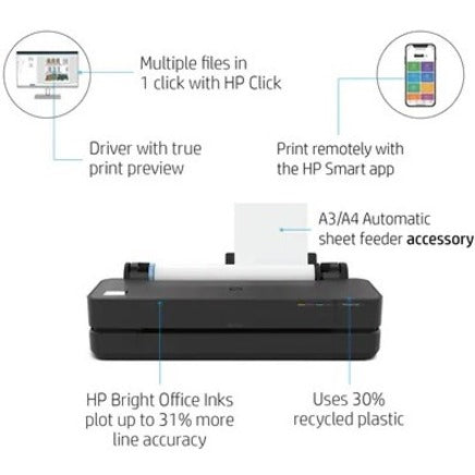 HP Designjet T200 T230 Inkjet Large Format Printer - 24" Print Width - Color