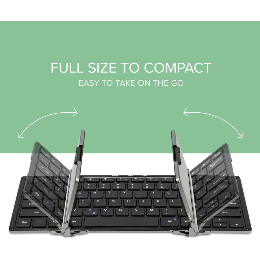 Plugable Foldable Bluetooth Keyboard Compatible with iPad, iPhones, Android, and Windows