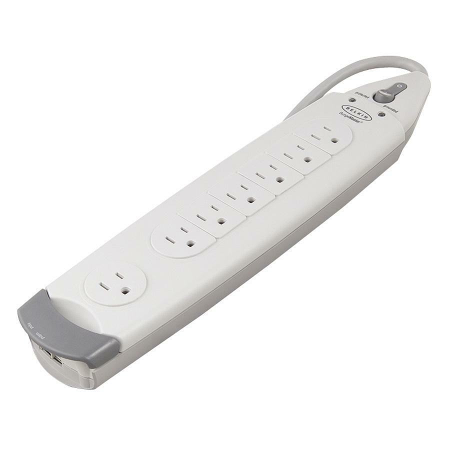 Belkin SurgeMaster Home Series 7-Outlet Surge Protector with 6ft Cord and 1045 Joules Energy Rating