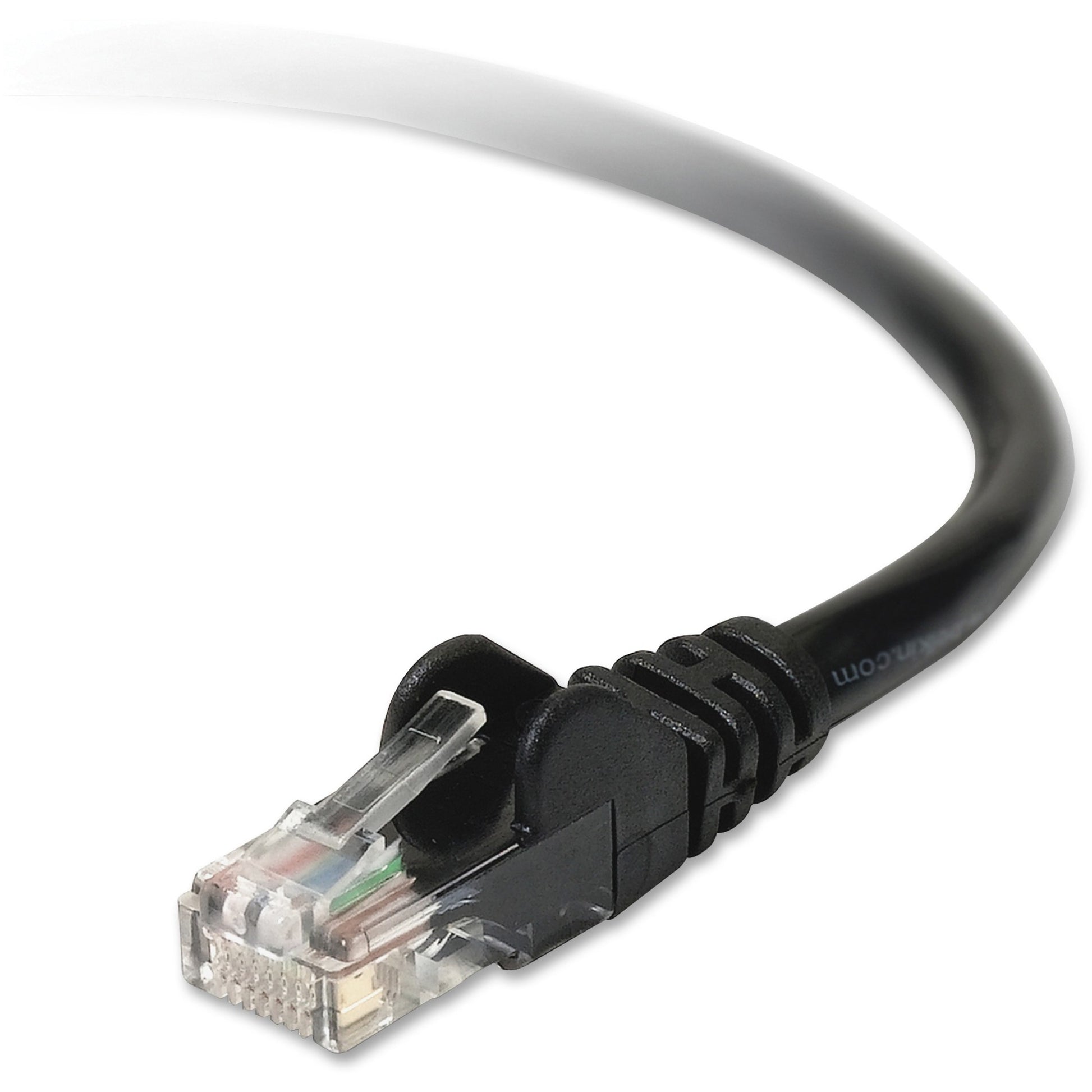 Belkin Cat5e Snagless Ethernet Patch Cable - 3 ft, Black, Gold-Plated RJ45 Connectors