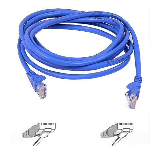 Belkin Cat5e Network Cable - 15 ft Blue RJ-45 Ethernet Patch Cord