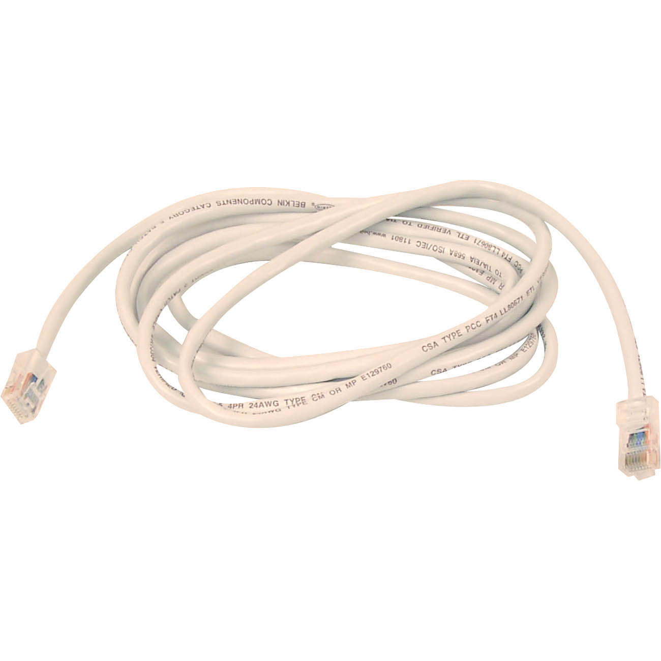 Belkin Cat5e Patch Cable 25 ft - White Ethernet Network Cable for High-Speed Internet and LAN Connections