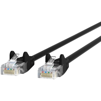 Belkin Cat5e Snagless Ethernet Patch Cable - 4 ft, Black, Gold-Plated RJ45 Connectors