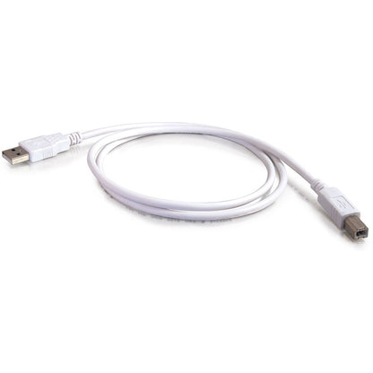 C2G 6.6ft USB 2.0 A to B Cable - White - High-Speed Data Transfer