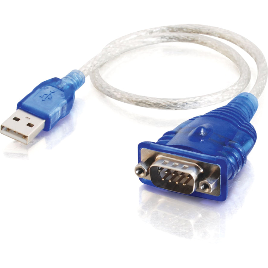 C2G 1.5ft USB to DB9 Serial Cable - RS232 Adapter for PC, Modems, and Devices