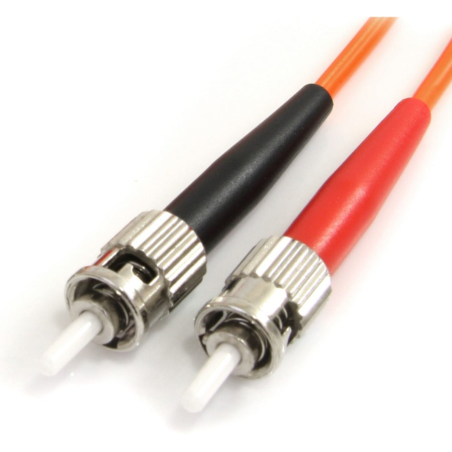 StarTech.com 2m Multimode Duplex Fiber Optic Patch Cable with ST Connectors - LSZH Jacket