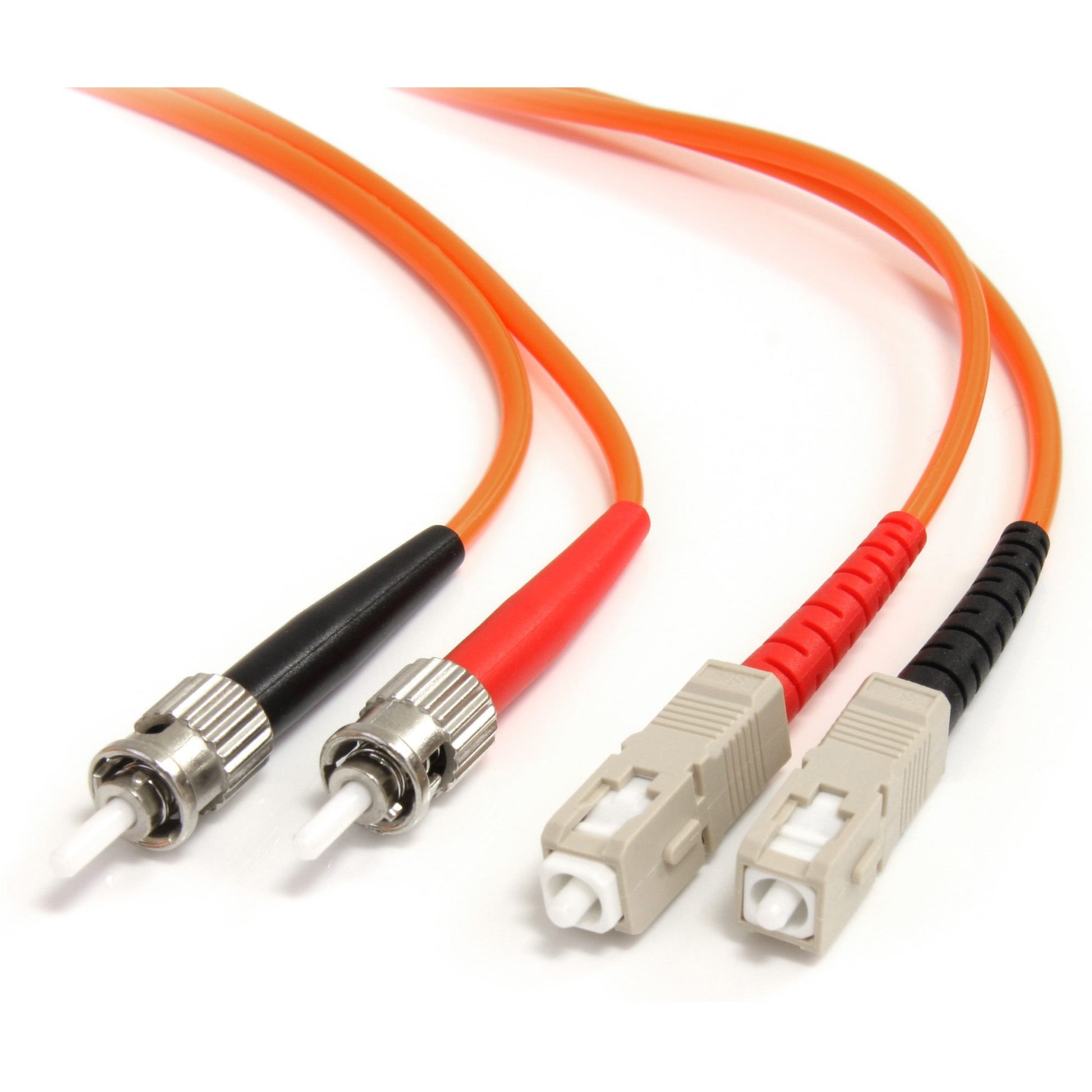 StarTech.com 3m Multimode Duplex Fiber Optic Patch Cable (FIBSTSC3) with ST to SC Connectors