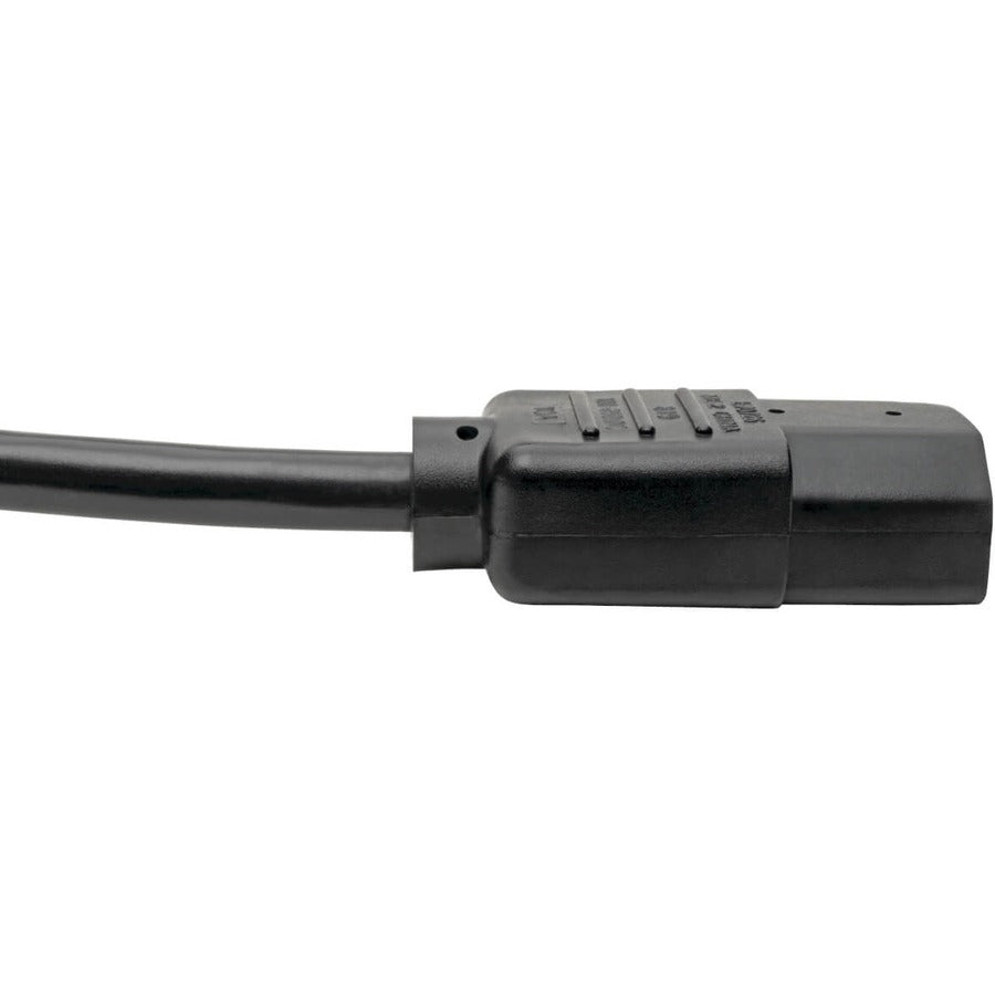 Eaton Tripp Lite Series Desktop Computer Power Cable, NEMA 5-15P to IEC-320-C13, 12 ft, Black