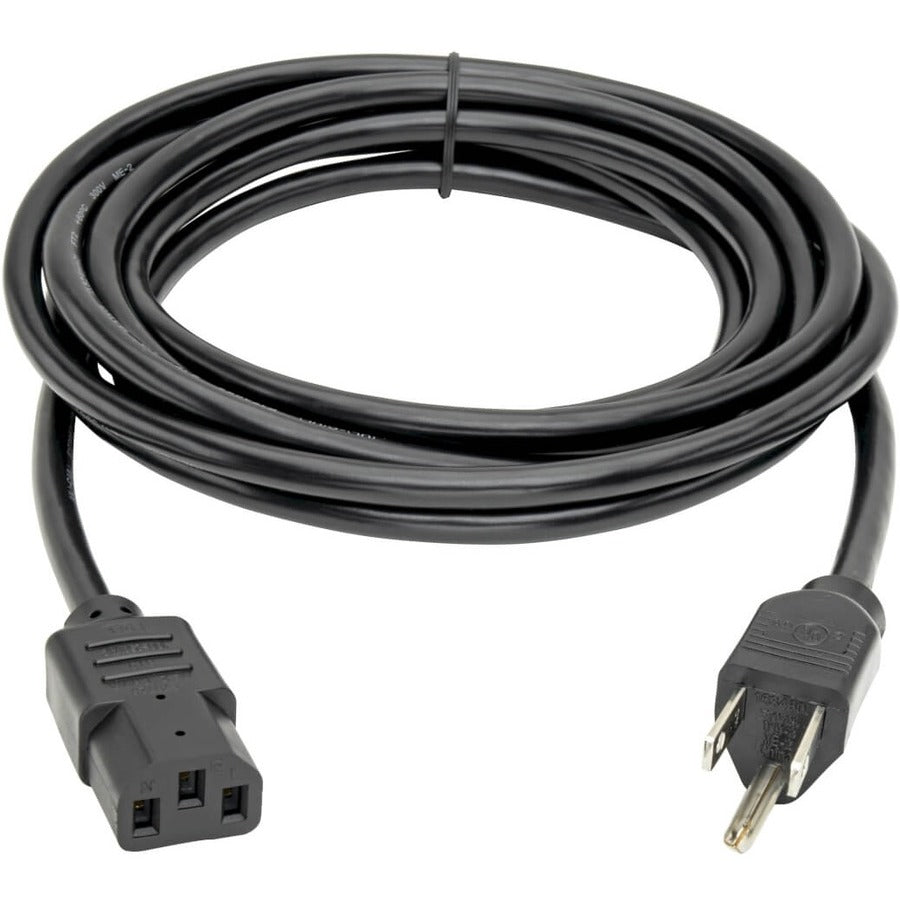 Eaton Tripp Lite Series Desktop Computer Power Cable, NEMA 5-15P to IEC-320-C13, 12 ft, Black