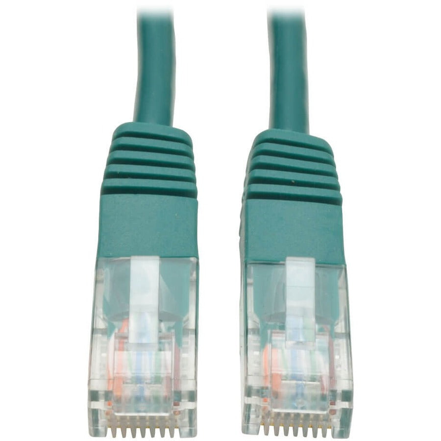 Eaton Tripp Lite Series Cat5e 10-ft Green Ethernet Patch Cable (N002-010-GN) with RJ45 Male Connectors