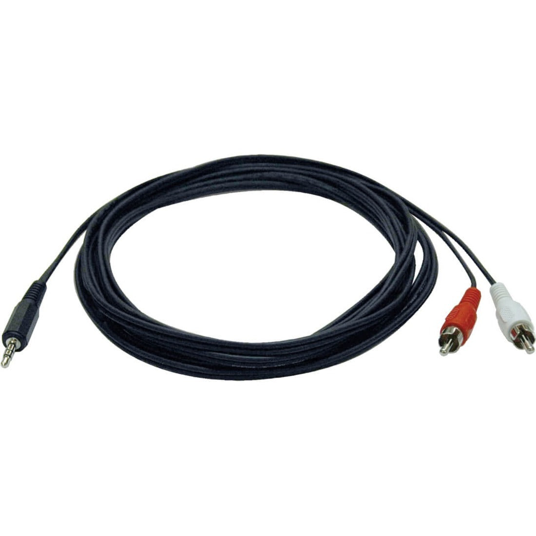 Eaton Tripp Lite Series 3.5 mm Mini Stereo to RCA Audio Y Splitter Adapter Cable (M/2xM), 6 ft