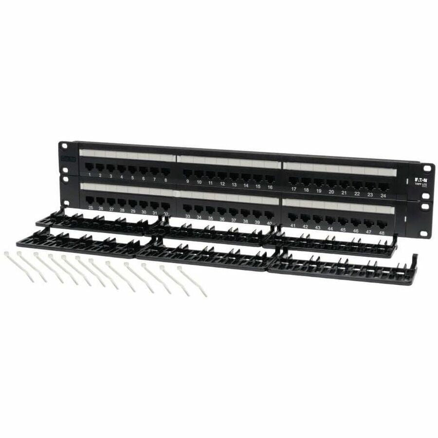 Eaton Tripp Lite Series 48-Port Cat5e Rack-Mount Patch Panel N052-048