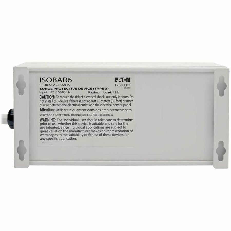 Eaton Tripp Lite Series Isobar ISOBAR6 6-Outlet Surge Protector with 6 ft. Cord and Right-Angle Plug