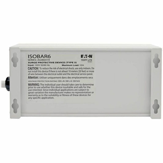 Eaton Tripp Lite Series Isobar ISOBAR6 6-Outlet Surge Protector with 6 ft. Cord and Right-Angle Plug