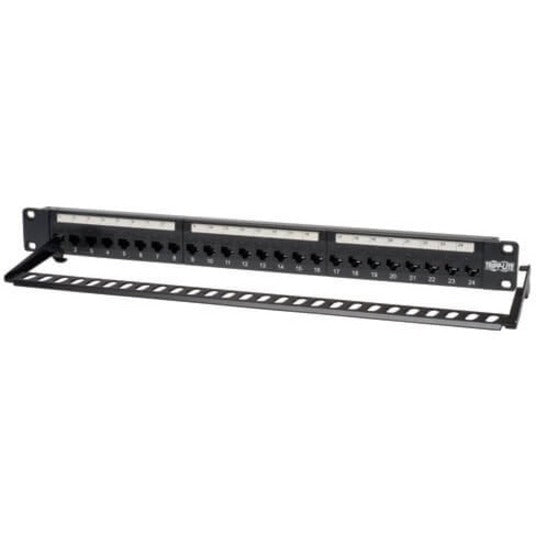 Eaton Tripp Lite Series 24-Port 1U Rack-Mount Cat6 Feed-Through Patch Panel N254-024