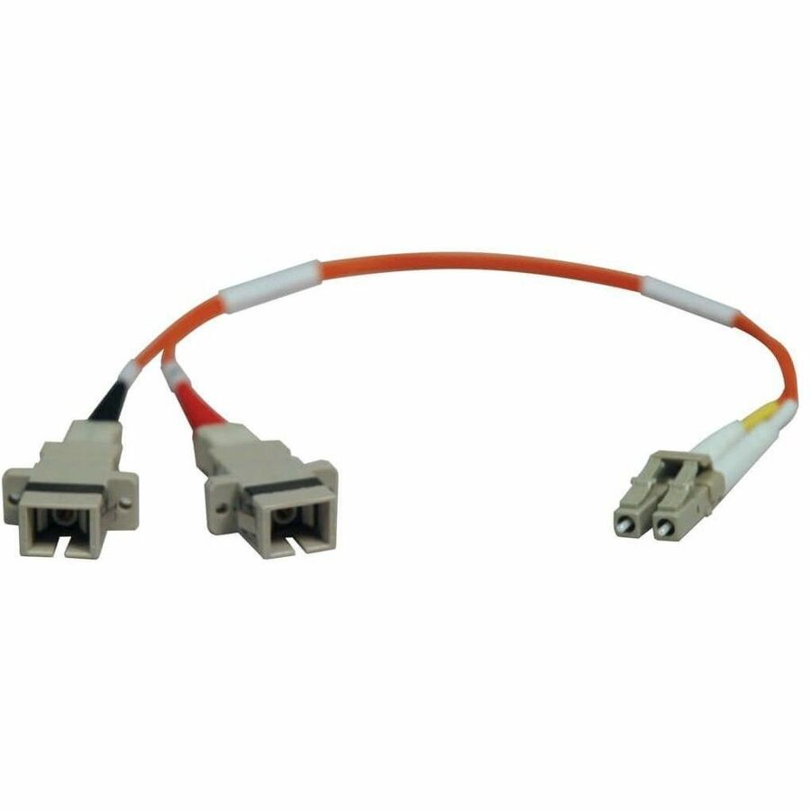 Eaton Tripp Lite Series N458-001-62 Fiber Optic Adapter Cable, 1 ft, Multimode LC/SC M/F