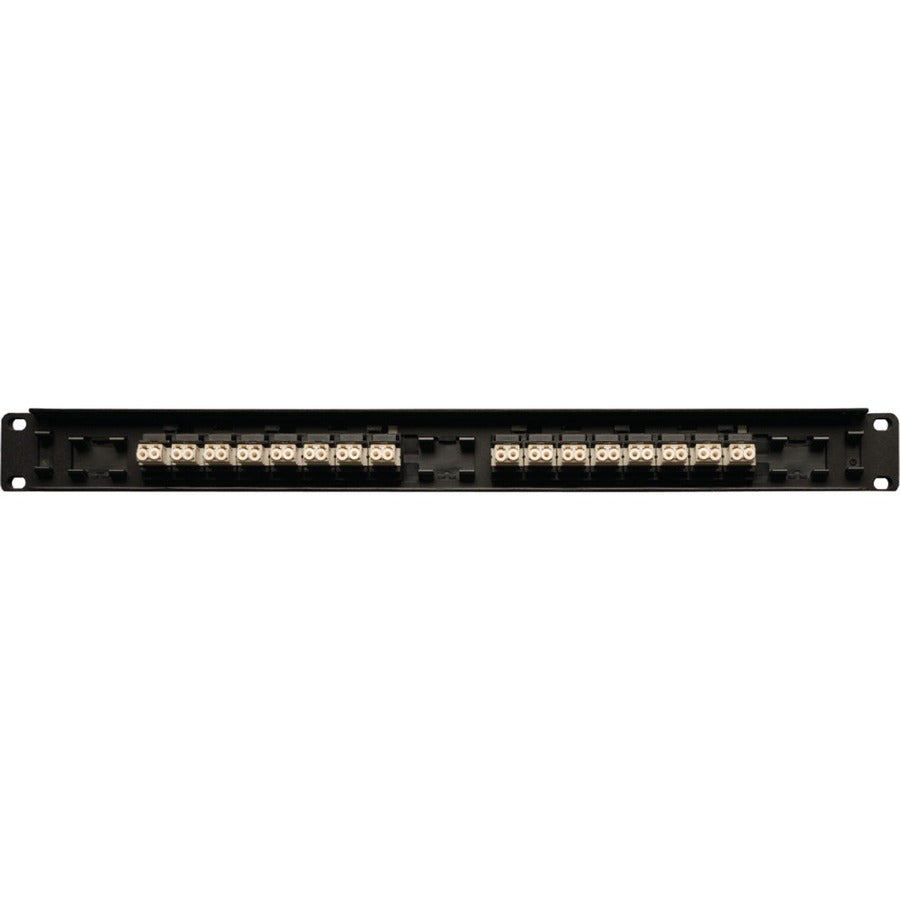 Eaton Tripp Lite Series 16-Port Fiber Optic Patch Panel, 1U Rack Mount, LC/LC Duplex, Multimode or Singlemode