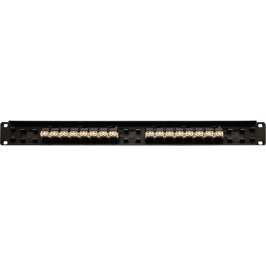 Eaton Tripp Lite Series 16-Port Fiber Optic Patch Panel, 1U Rack Mount, LC/LC Duplex, Multimode or Singlemode