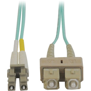 Eaton Tripp Lite Series 10Gb Duplex Multimode Fiber Optic Patch Cable (50/125 OM3, LSZH Aqua, 3 ft.)
