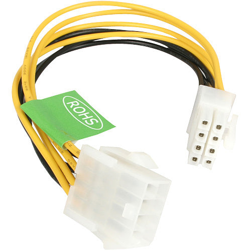 StarTech.com EPS 8 Pin Power Extension Cable - 8-inch Male to Female 12V Cable