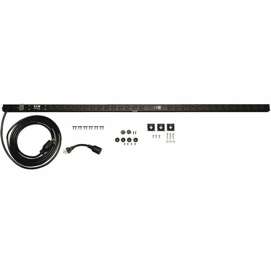 Eaton Tripp Lite PDUMV20 Metered Power Distribution Unit - 28 NEMA 5-15/20R Outlets, 120V 20A, Rack-Mountable with 15ft Cord and Overload Protection
