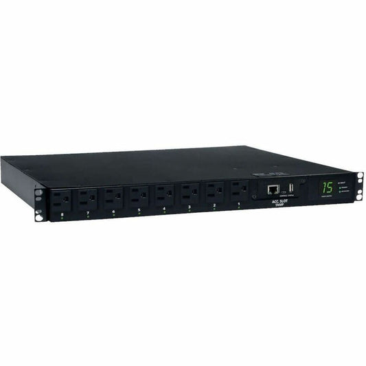 Eaton Tripp Lite Series PDUMH15ATNET Switched Automatic Transfer Switch PDU 120V 15A 8 Outlets