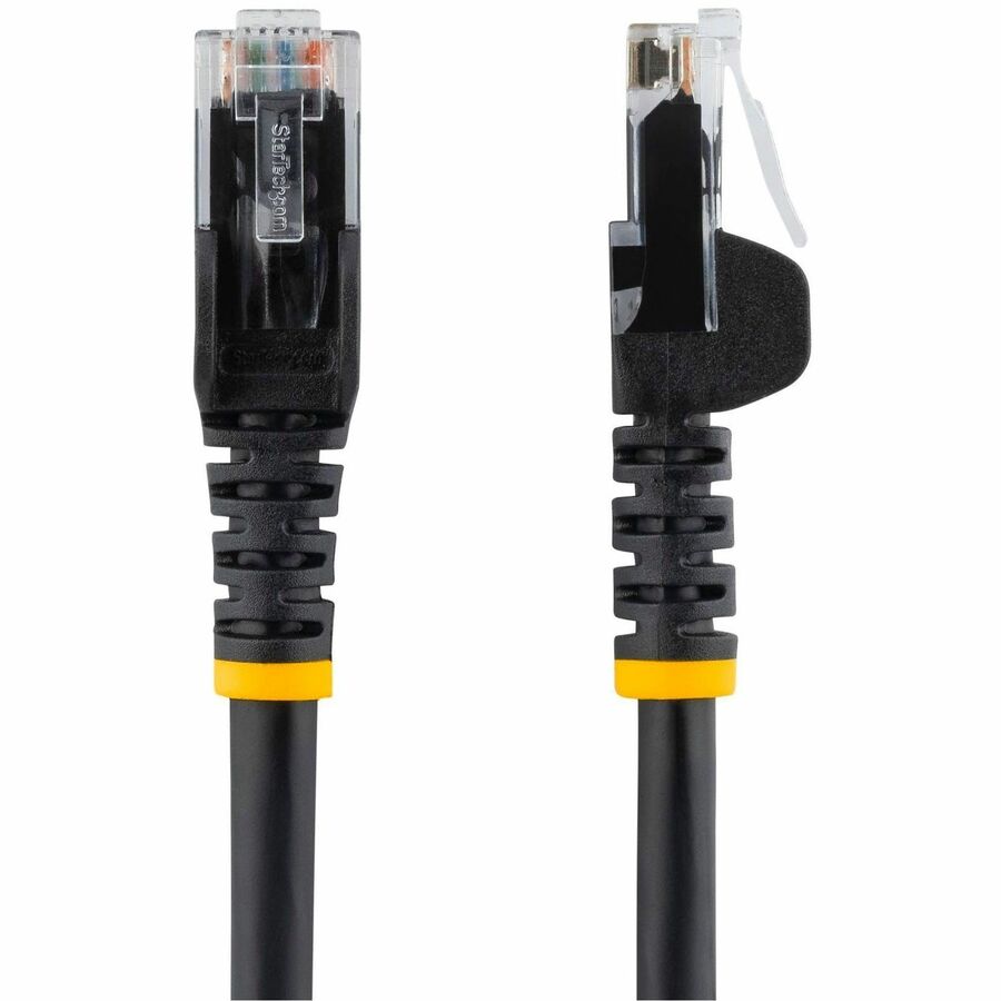 StarTech.com 7ft CAT6 Ethernet Patch Cable - Black Snagless Gigabit Network Cable with 24 AWG Copper Conductors and Gold-Plated RJ45 Connectors