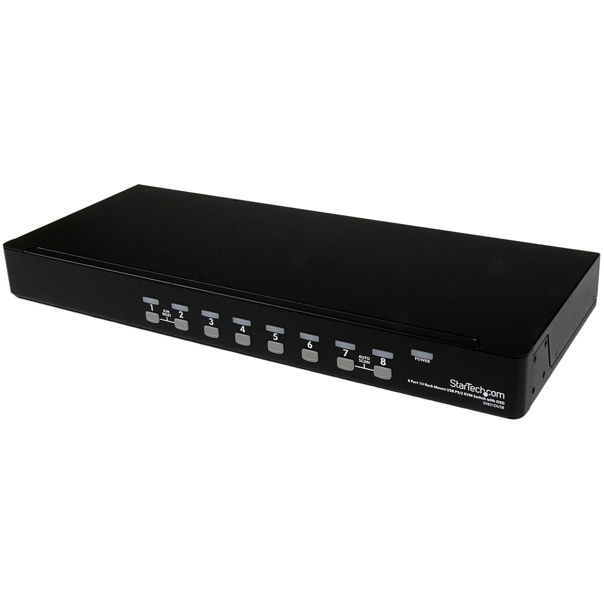 StarTech.com 8 Port Rackmount USB & PS/2 KVM Switch with OSD - Model SV831DUSB