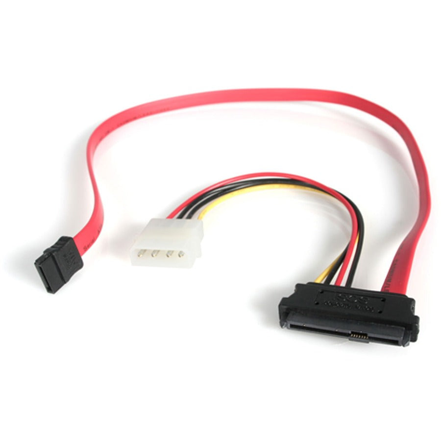 StarTech.com 18in SAS 29-Pin to SATA Cable with LP4 Power – Data and Power Connection for SAS Drives