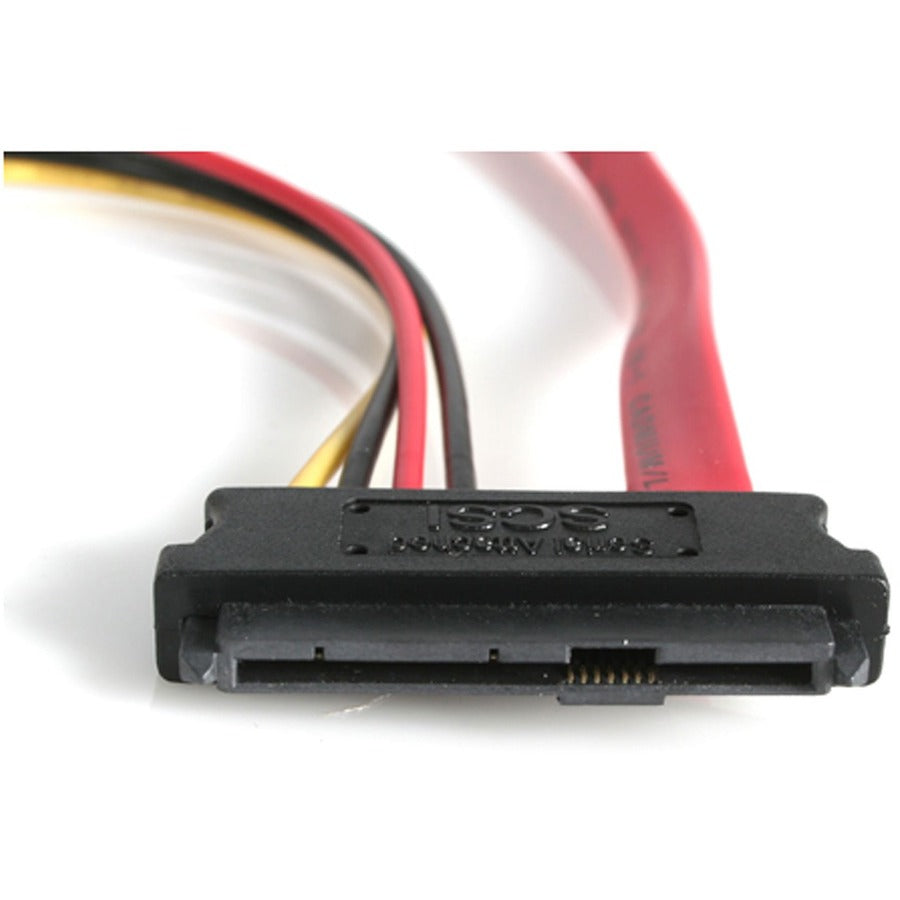 StarTech.com 18in SAS 29-Pin to SATA Cable with LP4 Power – Data and Power Connection for SAS Drives
