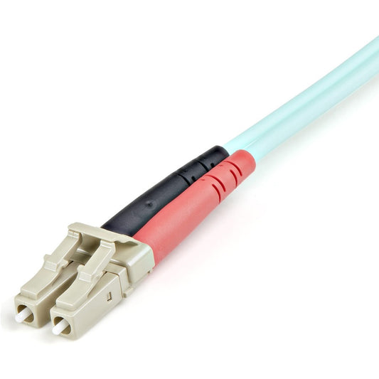StarTech.com 1m Aqua OM3 Multimode Duplex Fiber Optic Patch Cable - LC to LC, 10 Gbps