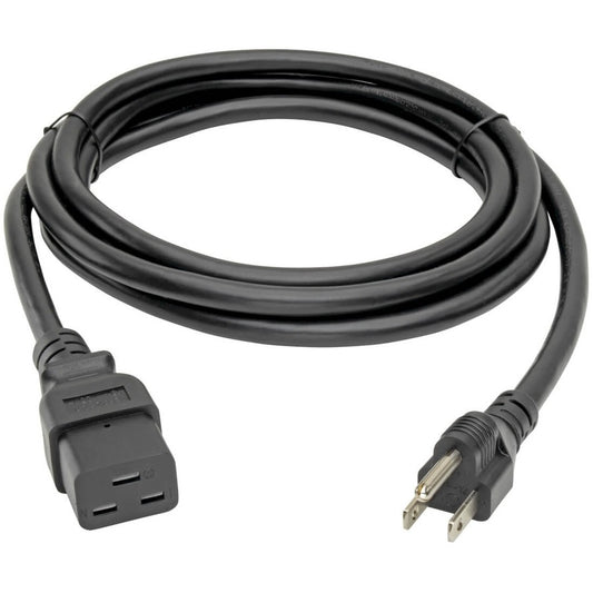 Tripp Lite P034-010 Heavy-Duty Power Cord – C19 to NEMA 5-15P, 10 ft, 14 AWG, 125V, Black