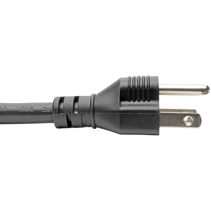 Tripp Lite P034-010 Heavy-Duty Power Cord – C19 to NEMA 5-15P, 10 ft, 14 AWG, 125V, Black