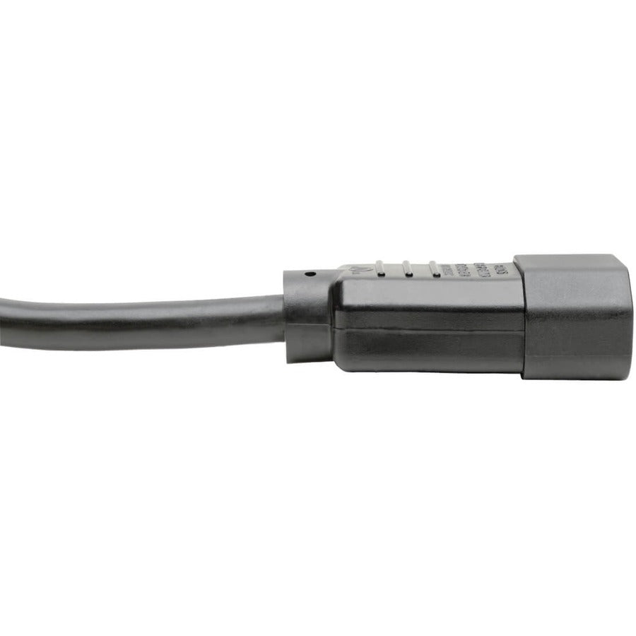 Eaton Tripp Lite Series Heavy-Duty PDU Power Cord, C13 to C14 - 15A, 250V, 14 AWG, 10 ft. Black