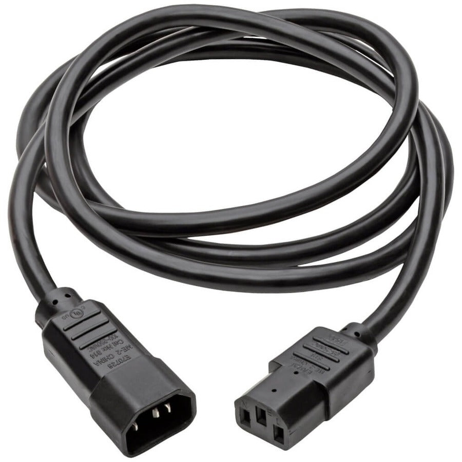 Eaton Tripp Lite Series Heavy-Duty PDU Power Cord, C13 to C14 - 15A, 250V, 14 AWG, 10 ft. Black