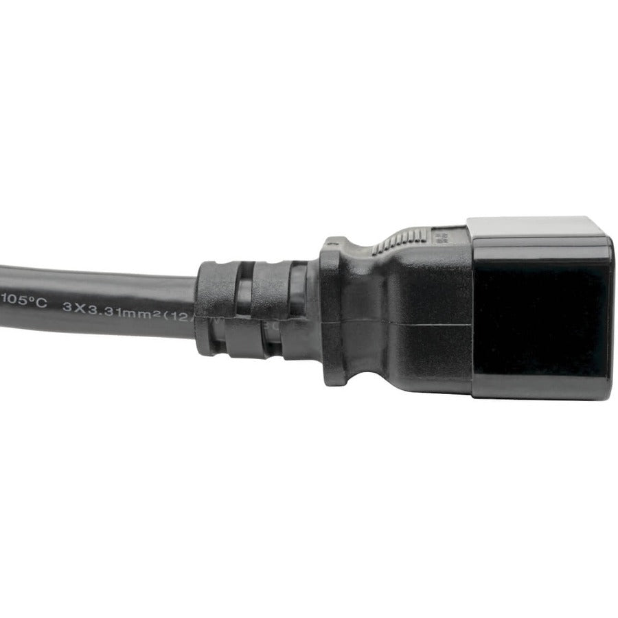 Tripp Lite P036-002 Heavy-Duty C19 to C20 Power Cord, 2 ft., 20A 250V, Black