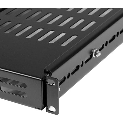 StarTech.com 1U Adjustable Mounting Depth Vented Rack Mount Shelf - 175 lbs / 80 kg