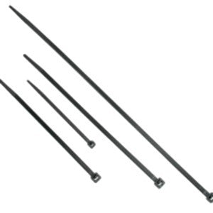 C2G 11.5-inch Reusable Black Cable Ties - Pack of 50 for Cable Management