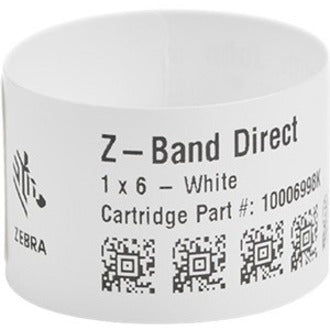 Zebra Wristband Polypropylene 1 x 11in Direct Thermal Z-Band Direct HC100 for Healthcare Identification