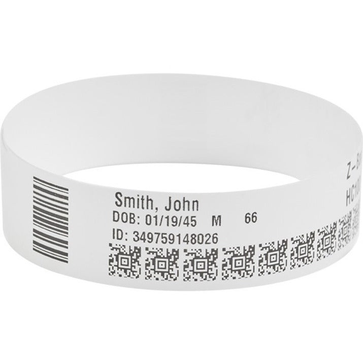Zebra Wristband Polypropylene 1 x 11in Direct Thermal Z-Band Direct HC100 for Healthcare Identification