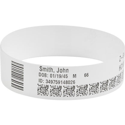 Zebra Wristband Polypropylene 1 x 11in Direct Thermal Z-Band Direct HC100 for Healthcare Identification