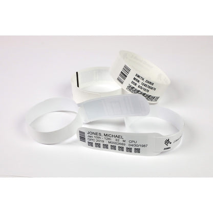 Zebra Wristband Polypropylene 1 x 11in Direct Thermal Z-Band Direct HC100 for Healthcare Identification
